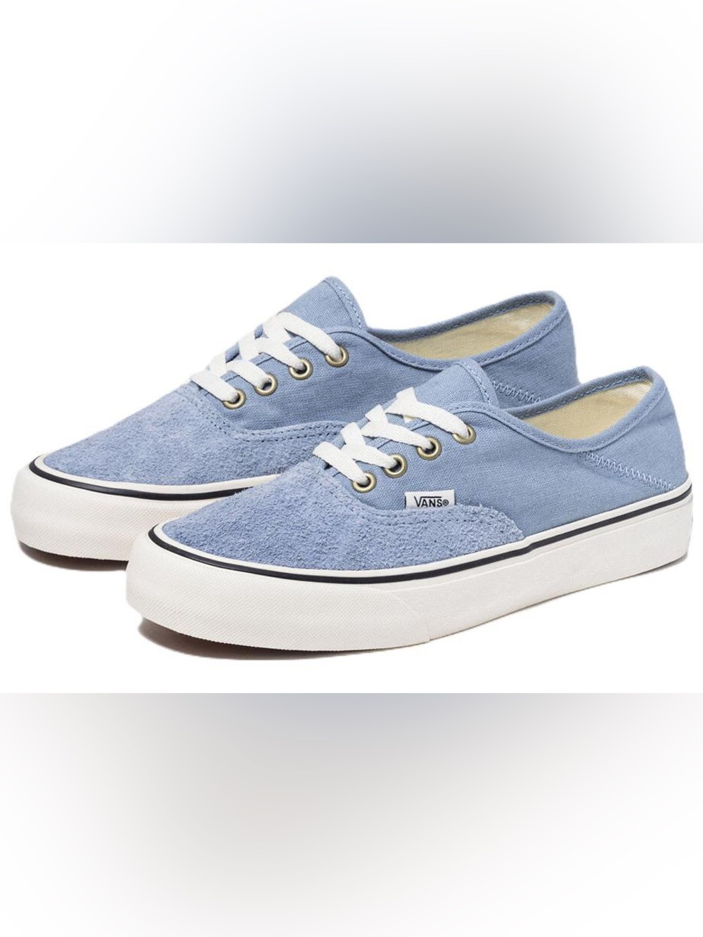 Vans Women's Pale Blue Low-Top Canvas & Suede Sneakers
